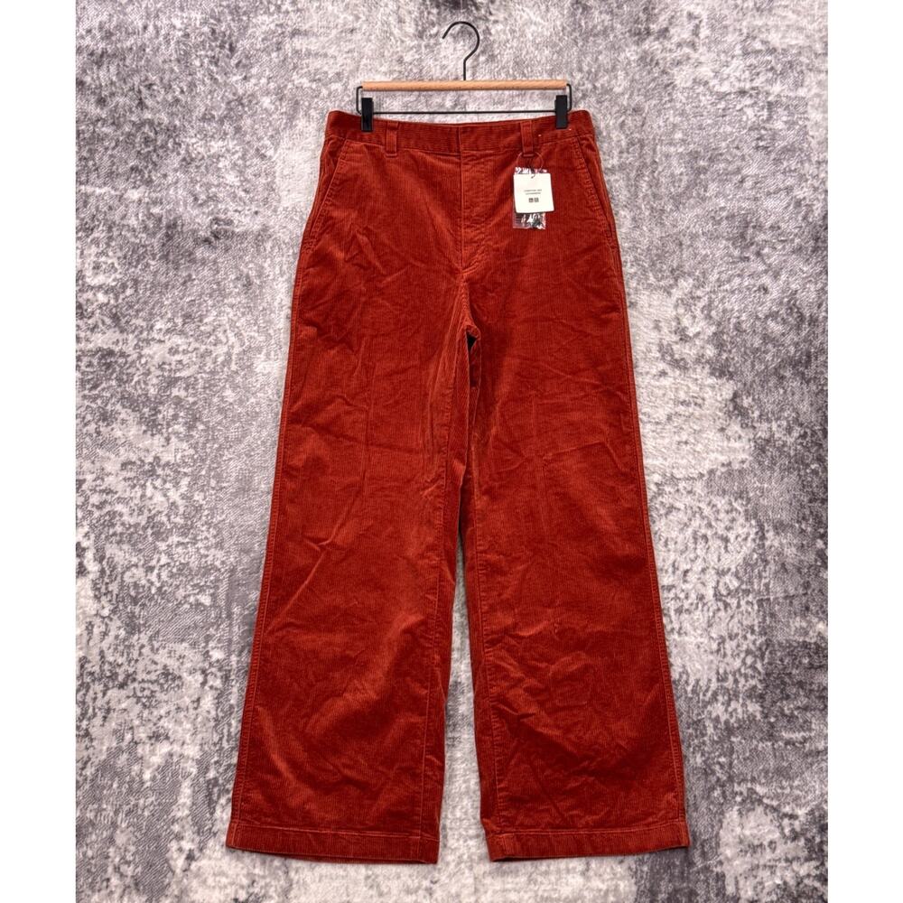 New Comptoir Des Cotonniers x Uniqlo Pants Large Womens Orange Corduroy Wide Leg